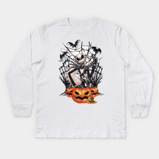 Pumpkin King Kids Long Sleeve T-Shirt